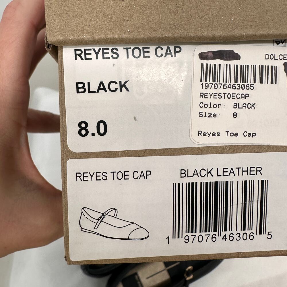 DOLCE VITA NWT Reye Toe Cap in Black Leather // 8 - Picture 10 of 14